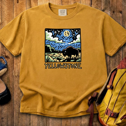 Yellowstone National Park at Night Cotton T-Shirt