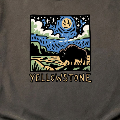 Yellowstone National Park at Night Cotton T-Shirt