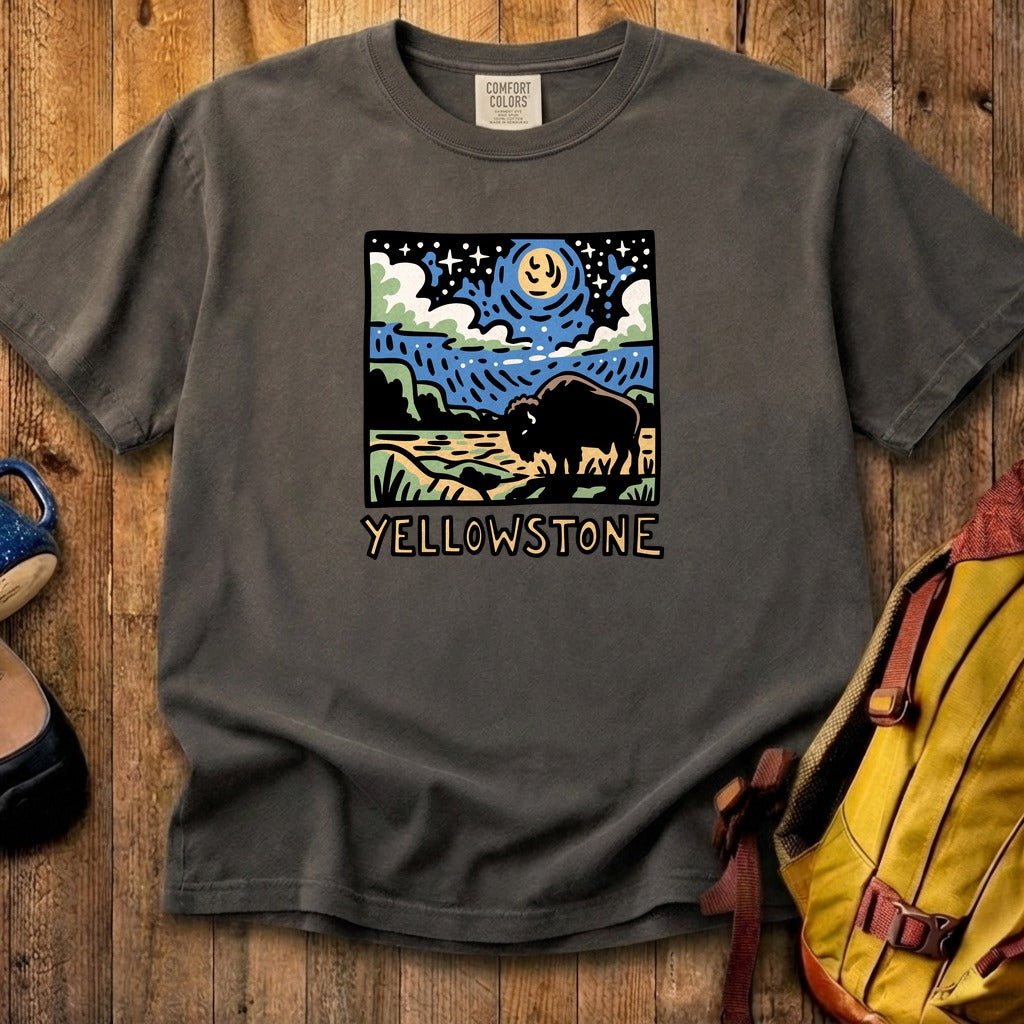 Yellowstone National Park at Night Cotton T-Shirt