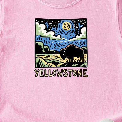 Yellowstone National Park at Night Kids Cotton T-Shirt