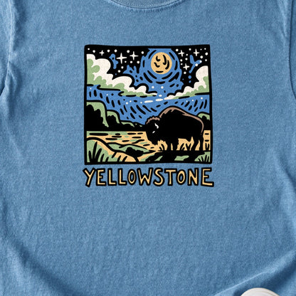Yellowstone National Park at Night Kids Cotton T-Shirt