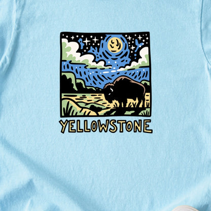 Yellowstone National Park at Night Kids Cotton T-Shirt