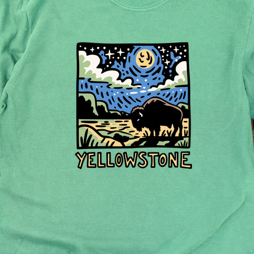 Yellowstone National Park at Night Cotton Long Sleeve