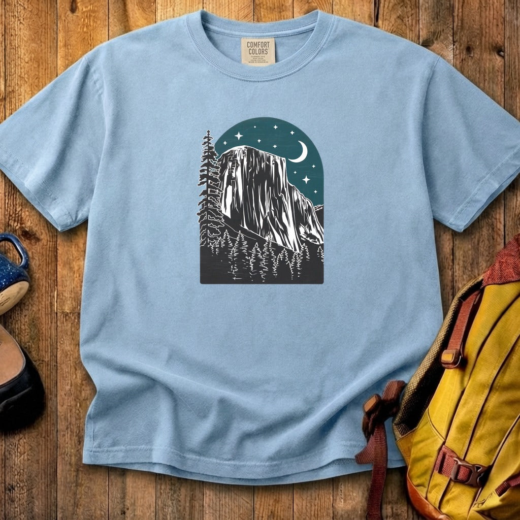 Yosemite El Capitan at Night Cotton T-Shirt