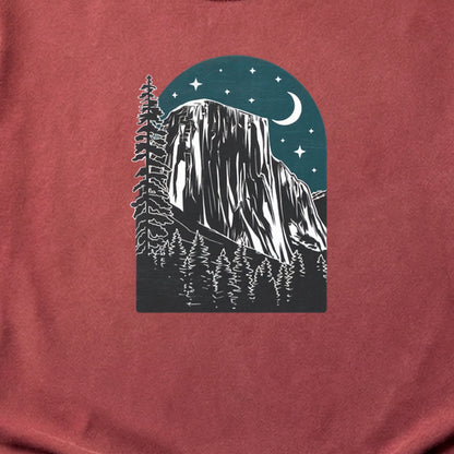Yosemite El Capitan at Night Cotton T-Shirt