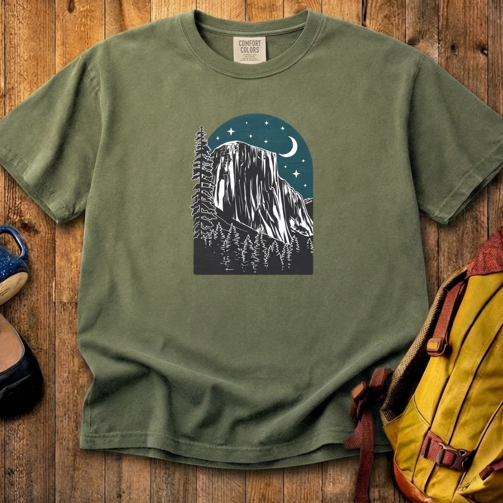 Yosemite El Capitan at Night Cotton T-Shirt