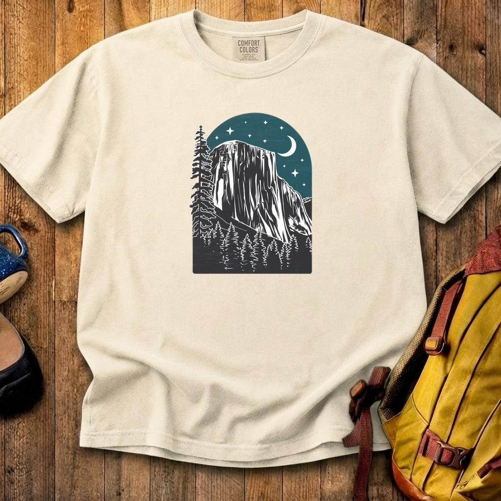 Yosemite El Capitan at Night Cotton T-Shirt