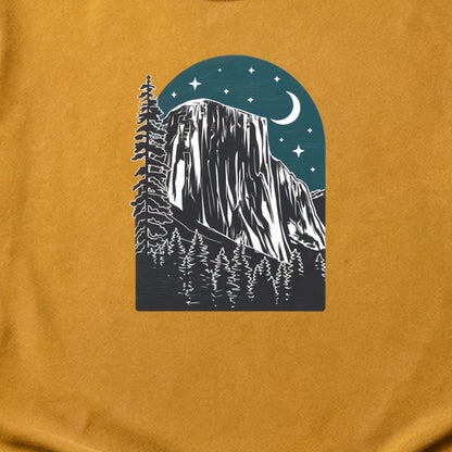 Yosemite El Capitan at Night Cotton T-Shirt