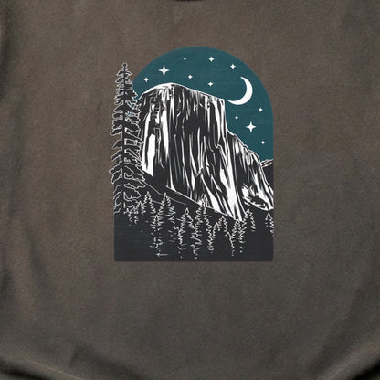 Yosemite El Capitan at Night Cotton T-Shirt