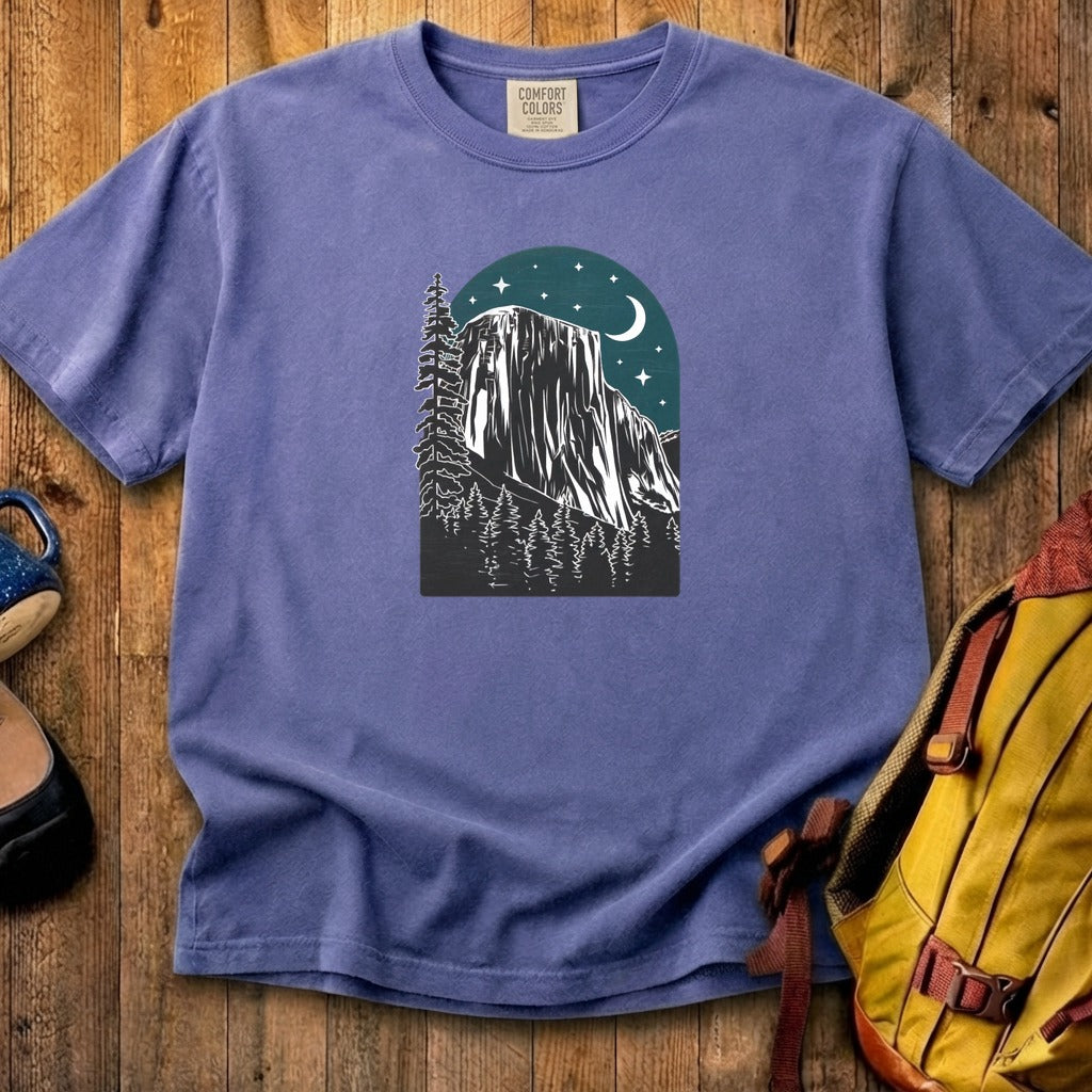 Yosemite El Capitan at Night Cotton T-Shirt