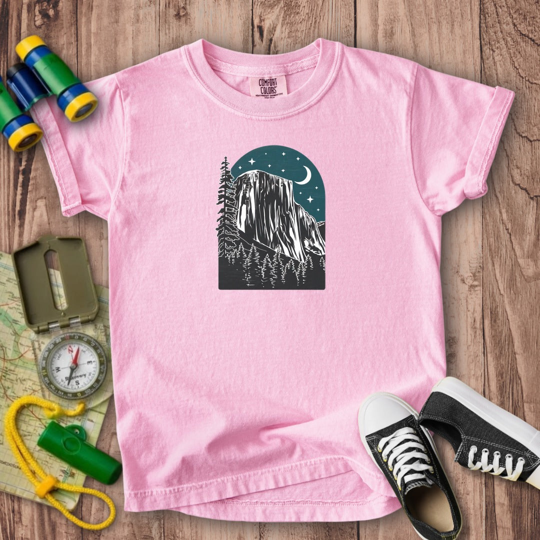 Yosemite El Capitan at Night Kids Cotton T-Shirt
