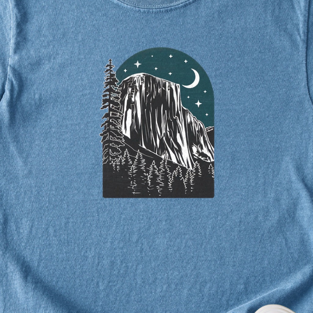 Yosemite El Capitan at Night Kids Cotton T-Shirt