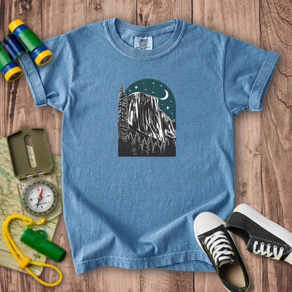 Yosemite El Capitan at Night Kids Cotton T-Shirt