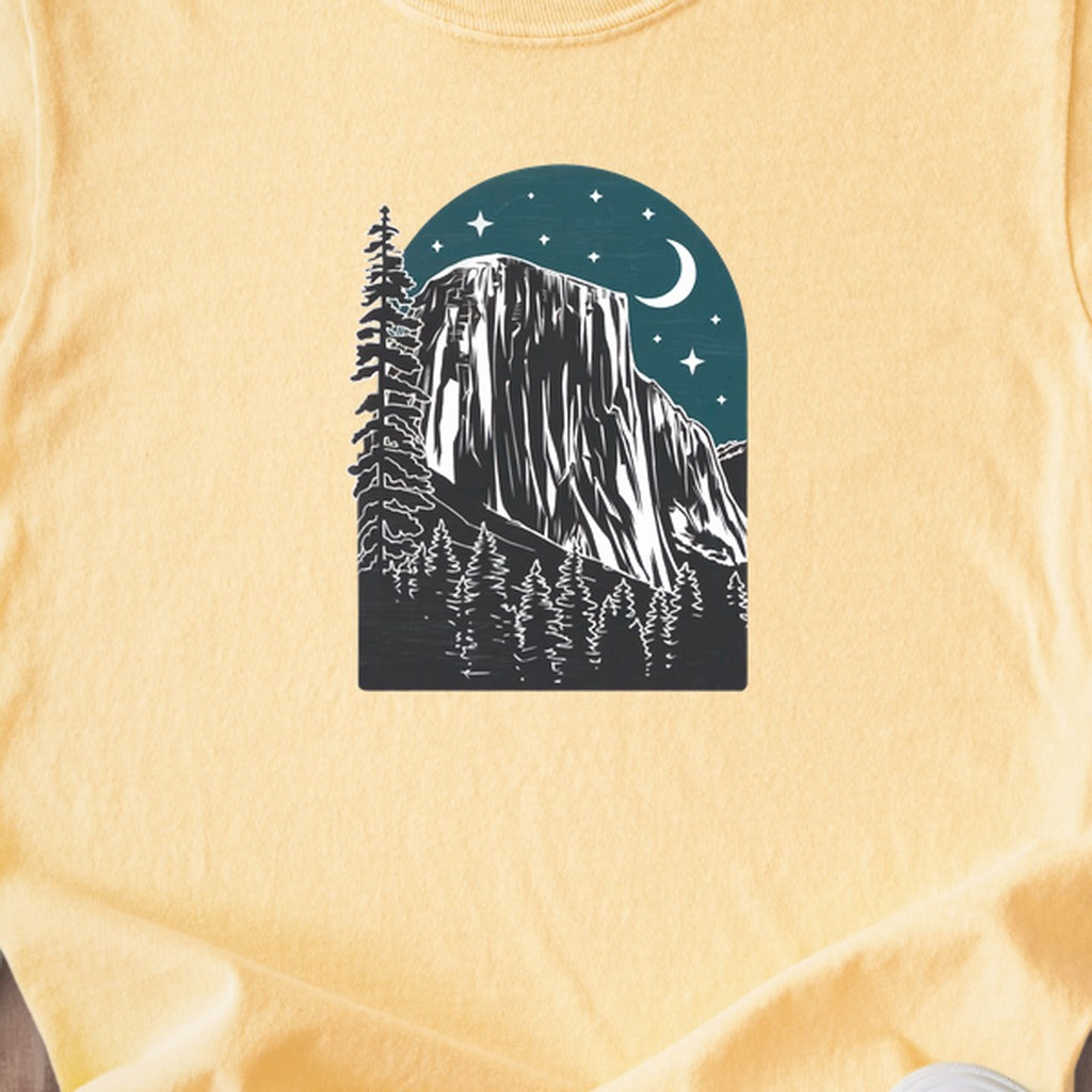 Yosemite El Capitan at Night Kids Cotton T-Shirt