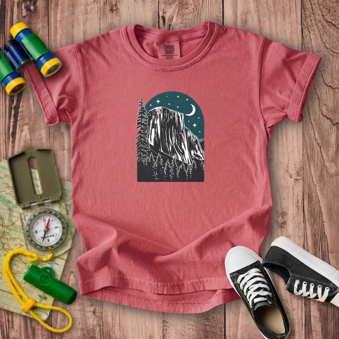 Yosemite El Capitan at Night Kids Cotton T-Shirt