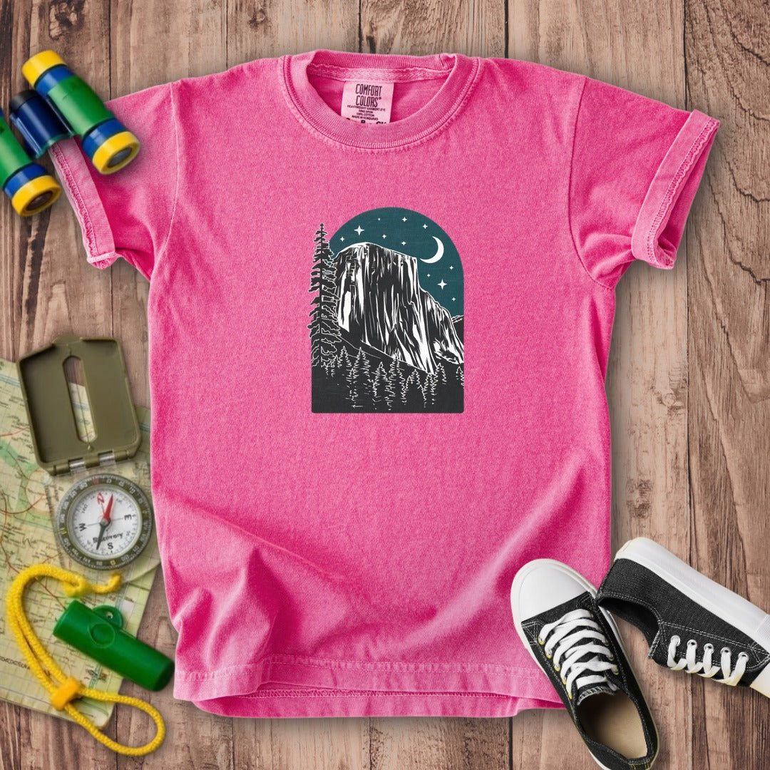 Yosemite El Capitan at Night Kids Cotton T-Shirt