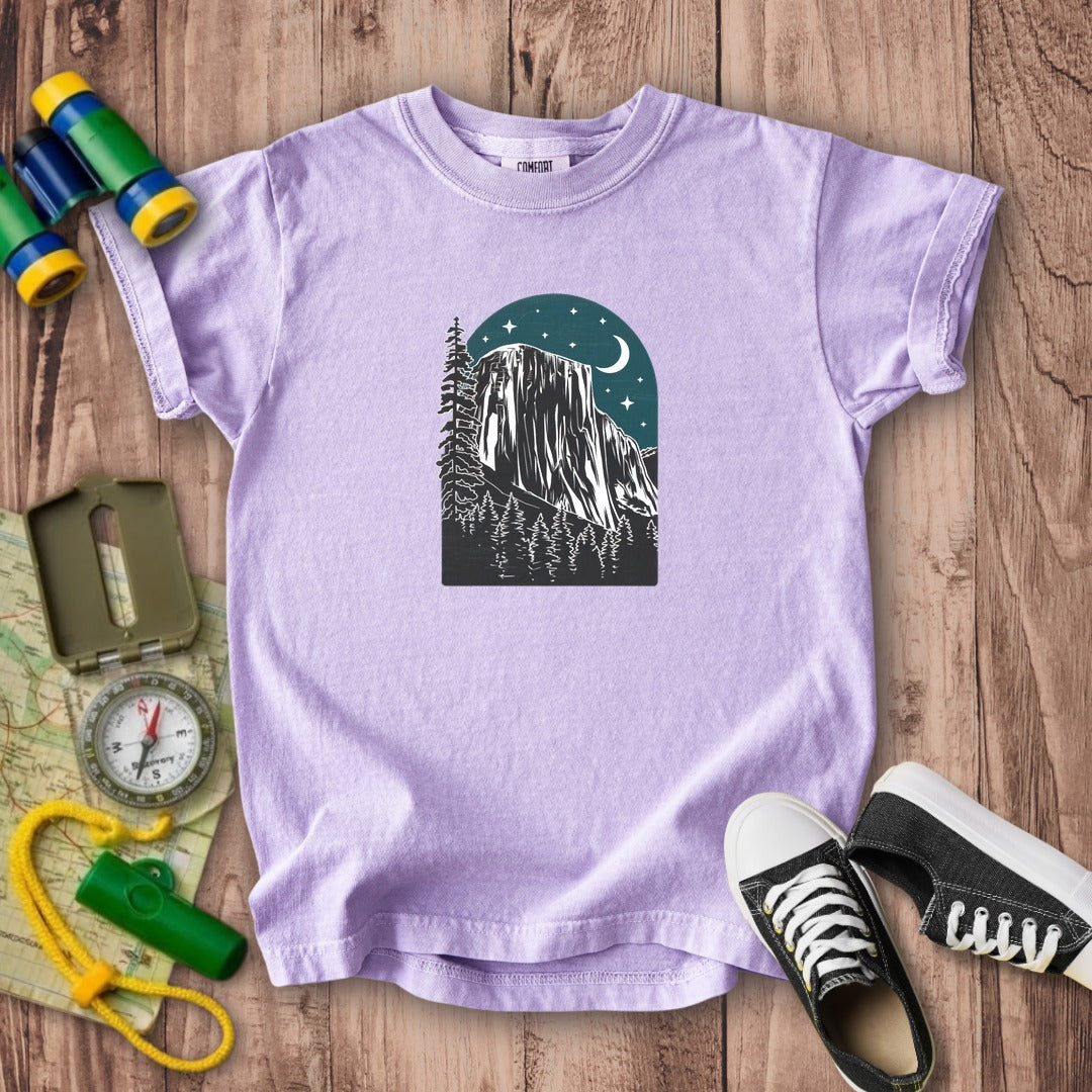 Yosemite El Capitan at Night Kids Cotton T-Shirt