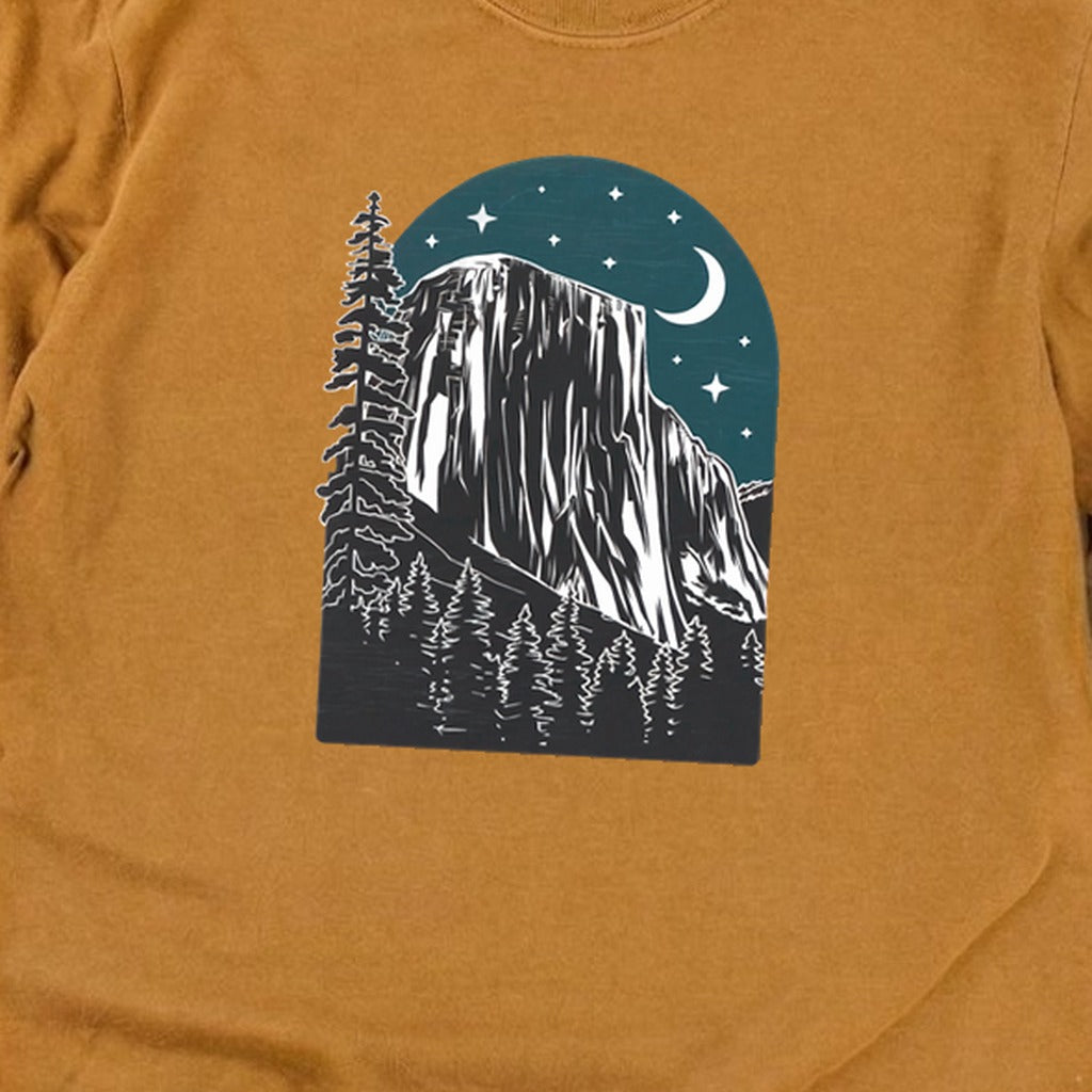 Yosemite El Capitan at Night Cotton Long Sleeve