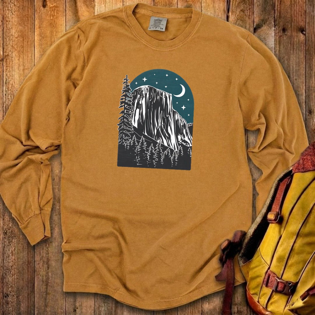Yosemite El Capitan at Night Cotton Long Sleeve