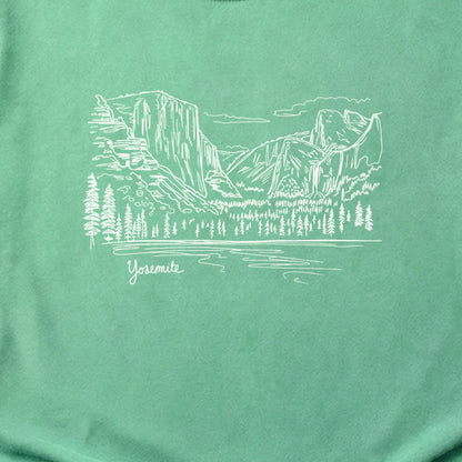 Yosemite Line Drawing Cotton T-Shirt
