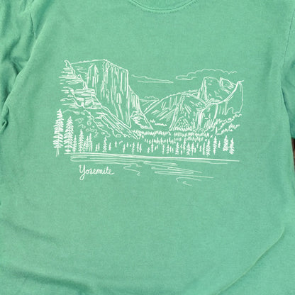 Yosemite Line Drawing Cotton Long Sleeve