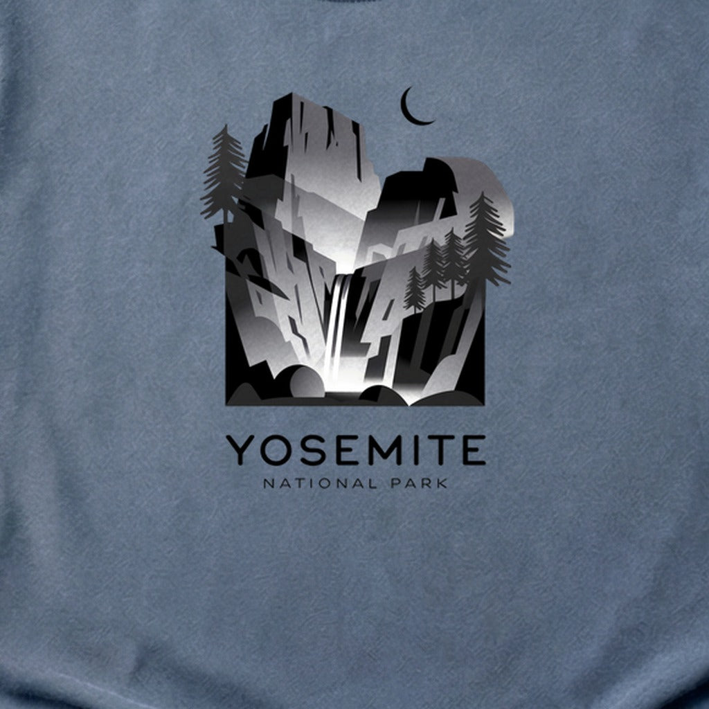 Yosemite National Park Noir Cotton T-Shirt