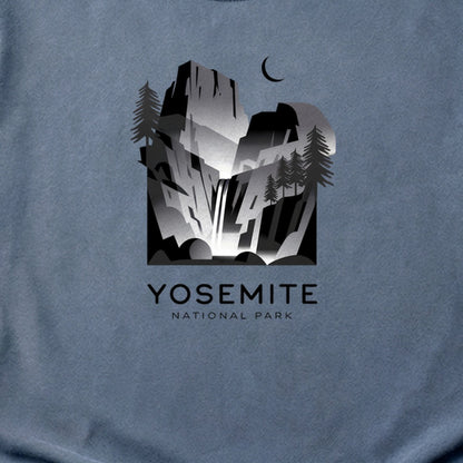 Yosemite National Park Noir Cotton T-Shirt