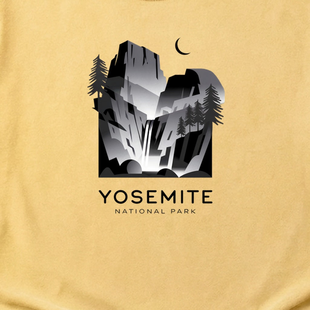 Yosemite National Park Noir Cotton T-Shirt