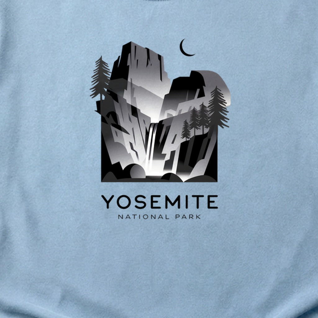Yosemite National Park Noir Cotton T-Shirt