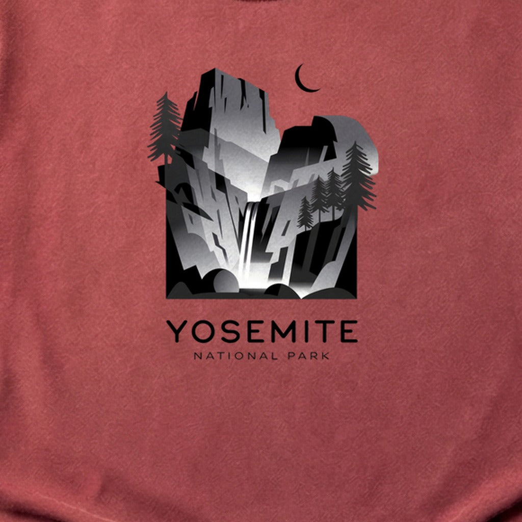Yosemite National Park Noir Cotton T-Shirt
