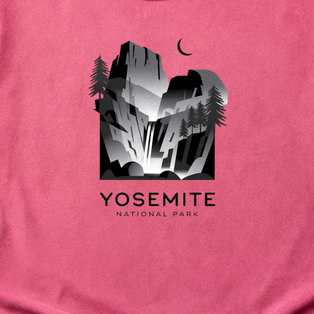 Yosemite National Park Noir Cotton T-Shirt