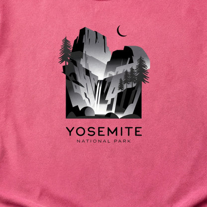 Yosemite National Park Noir Cotton T-Shirt