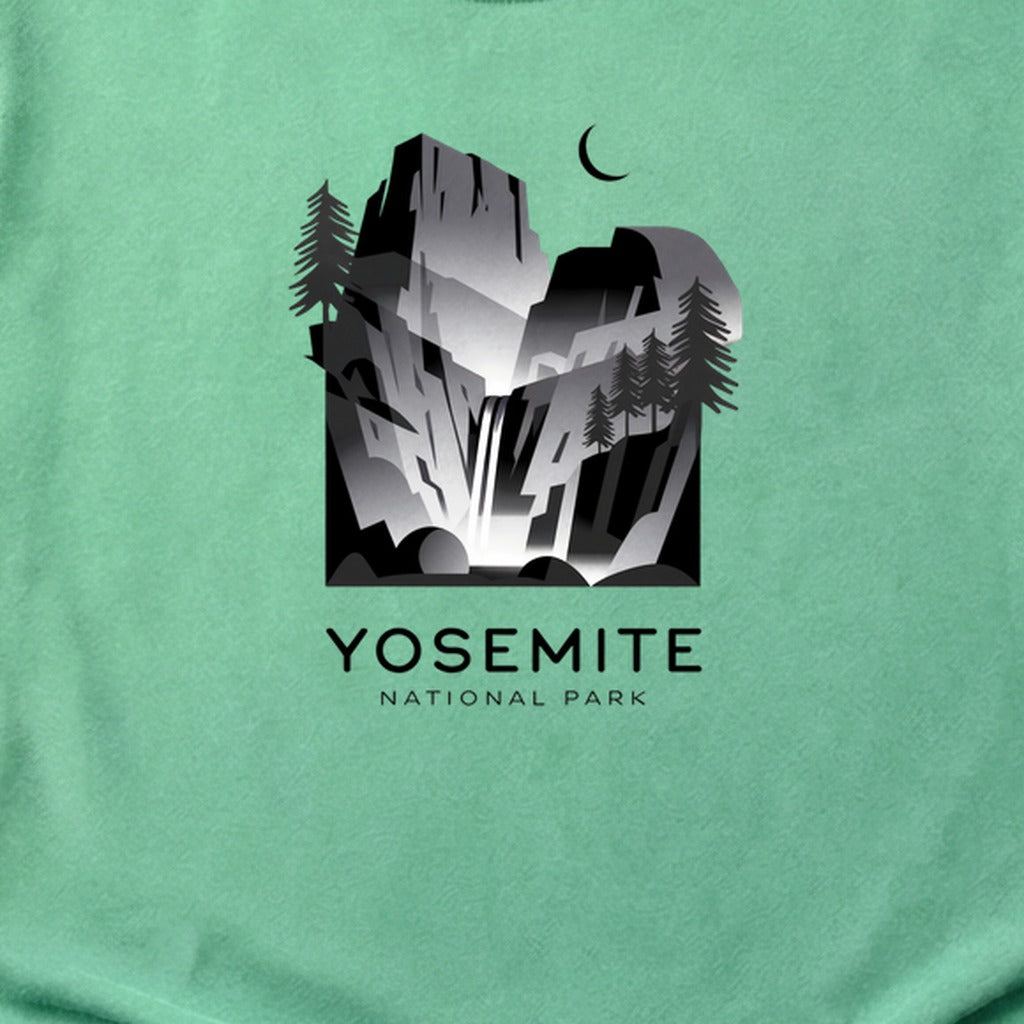 Yosemite National Park Noir Cotton T-Shirt