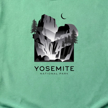 Yosemite National Park Noir Cotton T-Shirt