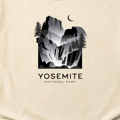 Yosemite National Park Noir Cotton T-Shirt