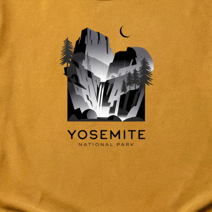 Yosemite National Park Noir Cotton T-Shirt