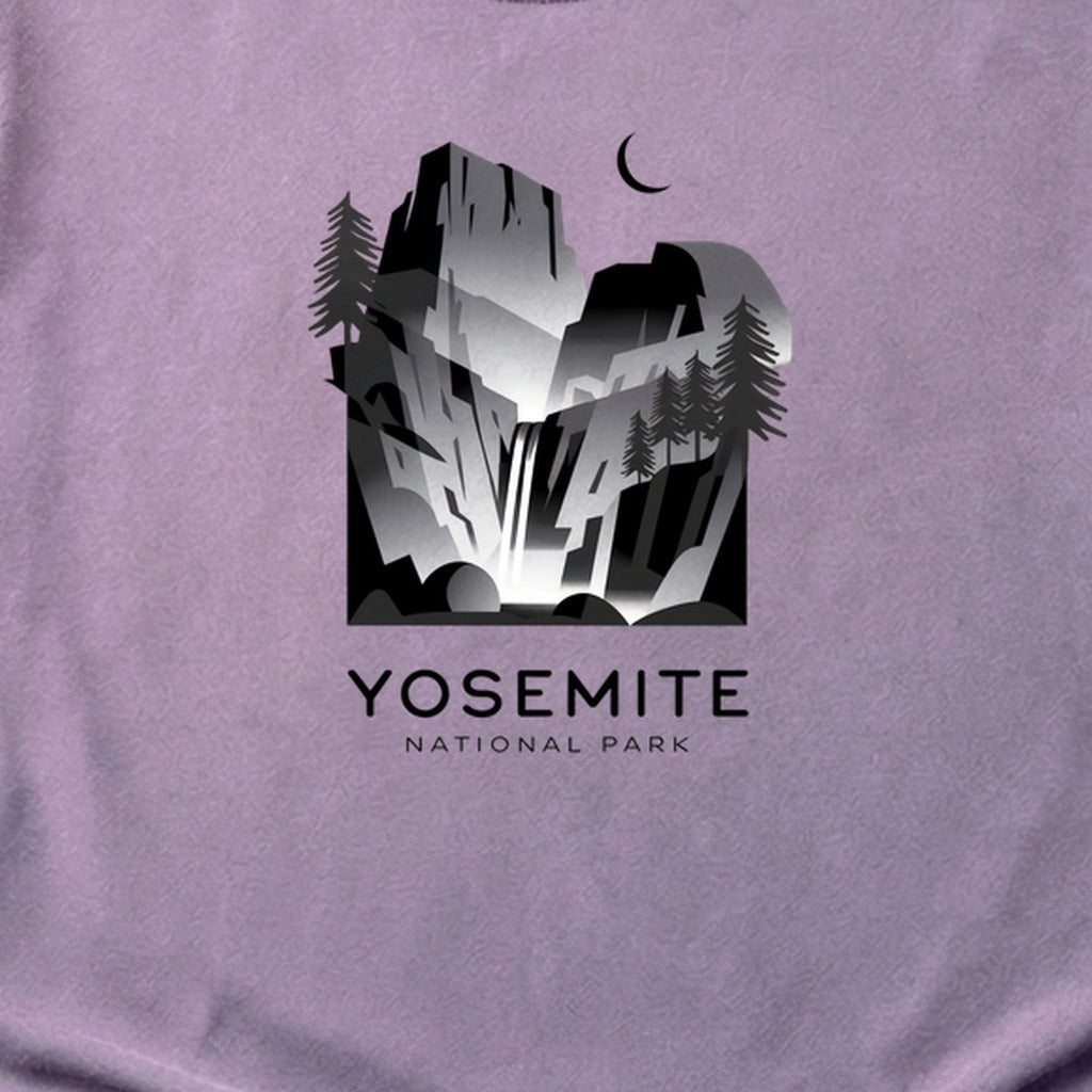 Yosemite National Park Noir Cotton T-Shirt