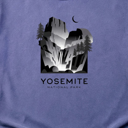 Yosemite National Park Noir Cotton T-Shirt