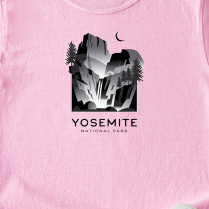 Yosemite National Park Noir Kids Cotton T-Shirt