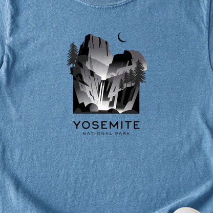 Yosemite National Park Noir Kids Cotton T-Shirt
