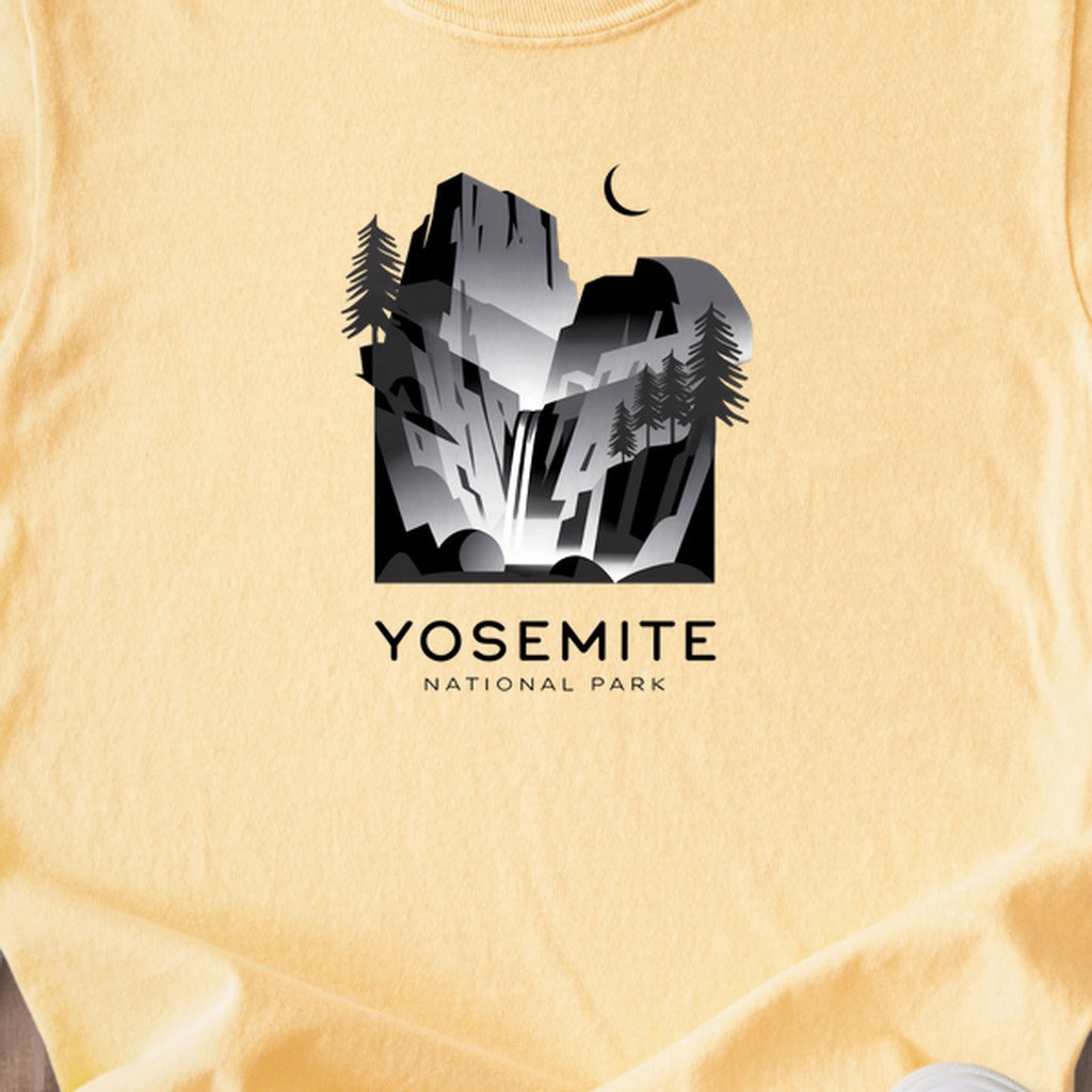 Yosemite National Park Noir Kids Cotton T-Shirt