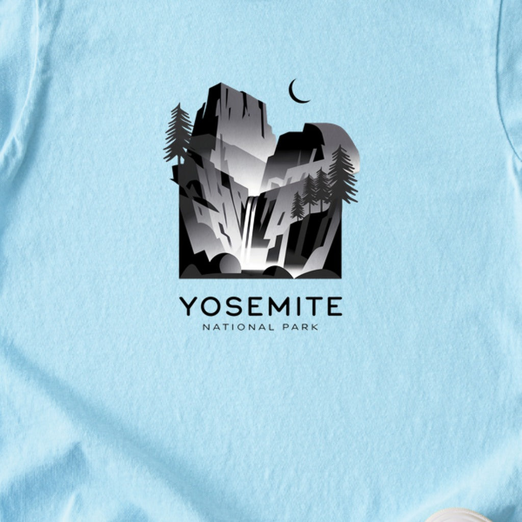 Yosemite National Park Noir Kids Cotton T-Shirt