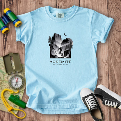 Yosemite National Park Noir Kids Cotton T-Shirt