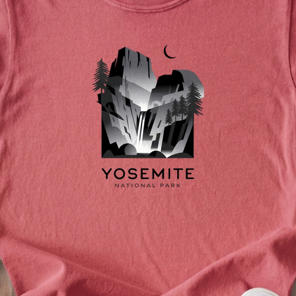 Yosemite National Park Noir Kids Cotton T-Shirt