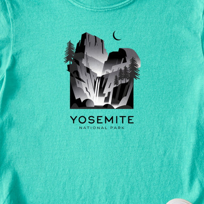 Yosemite National Park Noir Kids Cotton T-Shirt