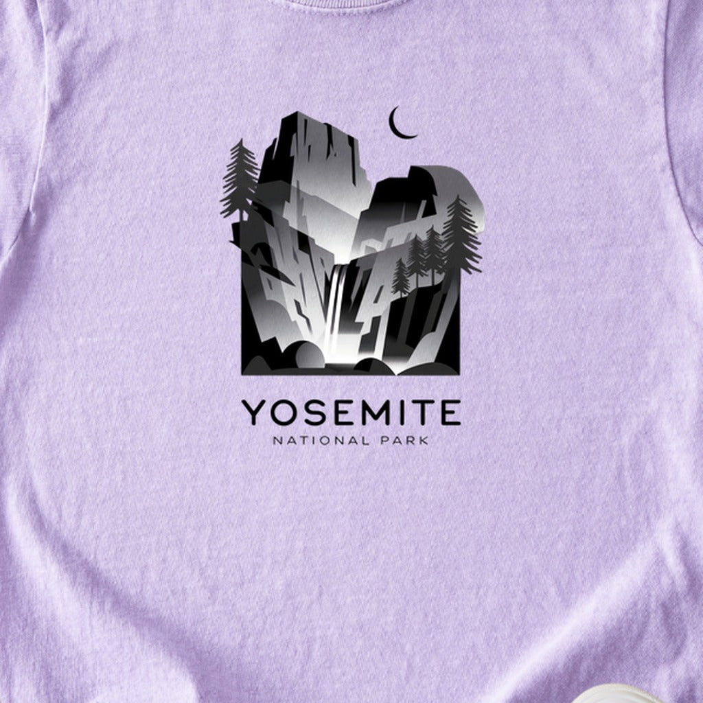 Yosemite National Park Noir Kids Cotton T-Shirt