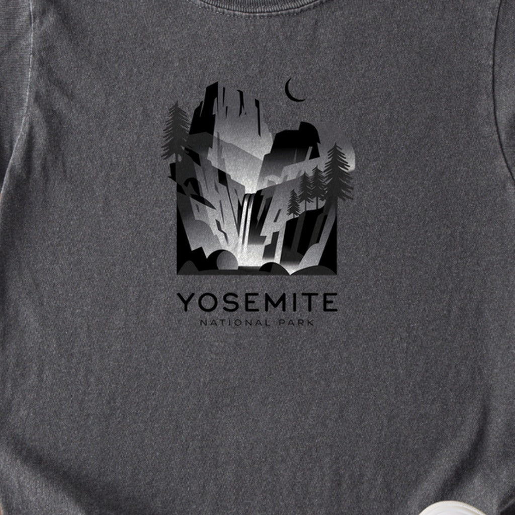 Yosemite National Park Noir Kids Cotton T-Shirt