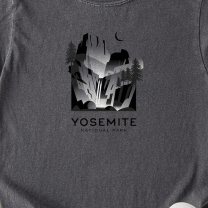 Yosemite National Park Noir Kids Cotton T-Shirt