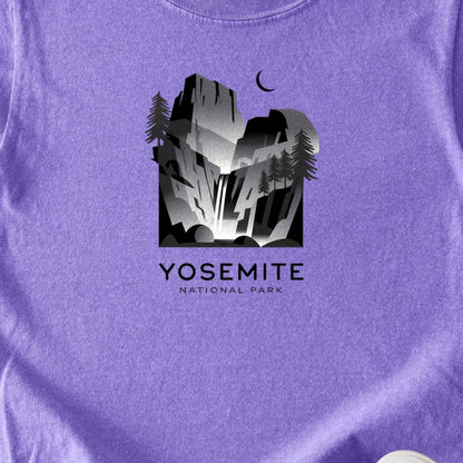 Yosemite National Park Noir Kids Cotton T-Shirt