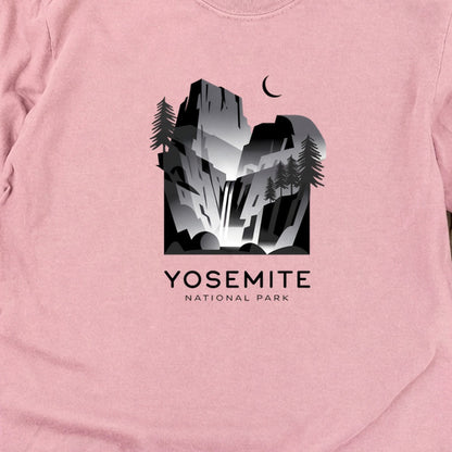 Yosemite National Park Noir Cotton Long Sleeve